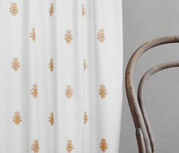 Lisana Terracotta - Curtain fabric with Orange abstract print