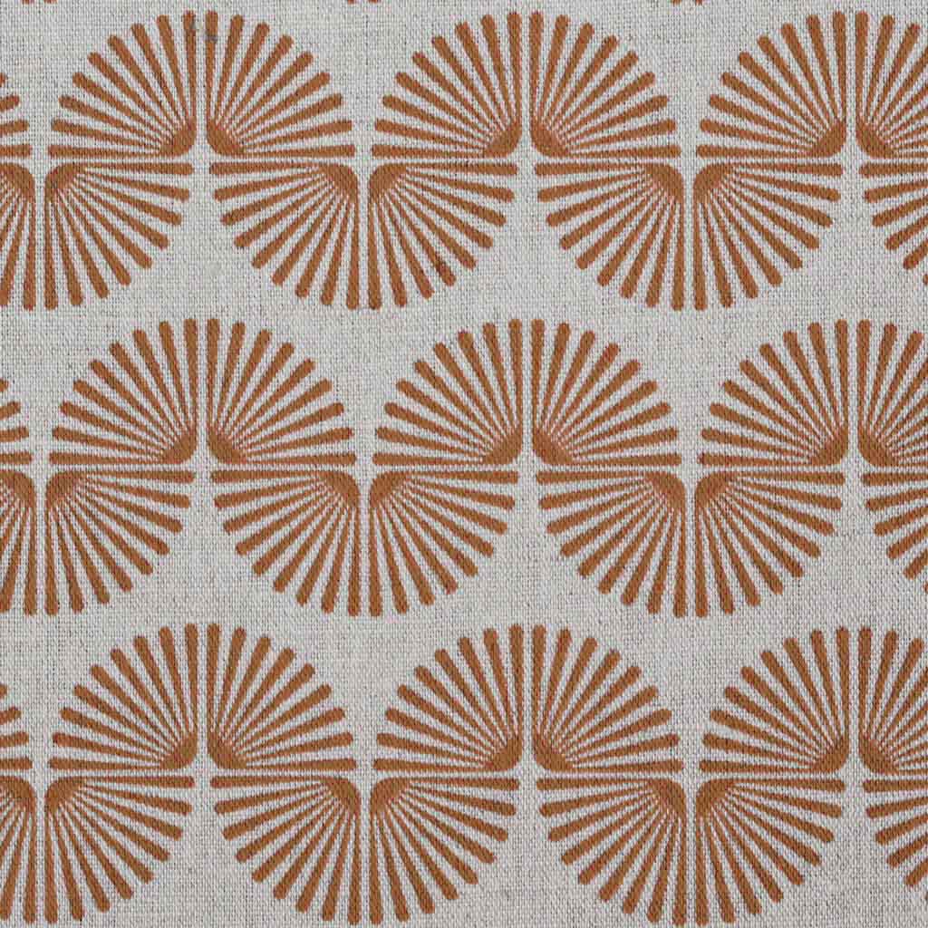 Ofira Terracotta - Curtain fabric with Orange abstract print