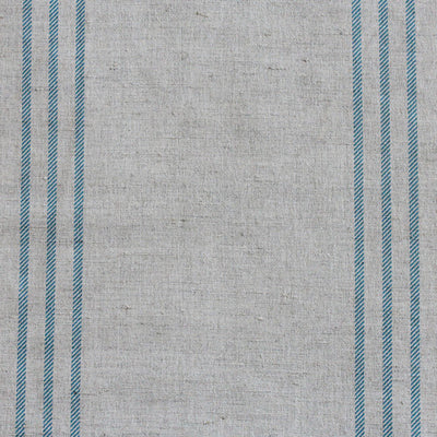 Telma True Blue - Curtain fabric with Blue stripes