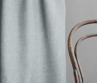 Erica True Blue - Curtain fabric with Light Blue abstract print