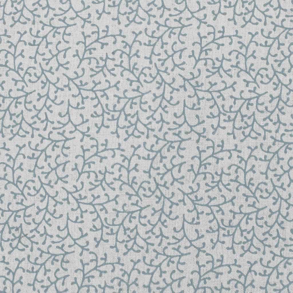 Phila True Blue  - Curtain fabric with Light Blue botanical print