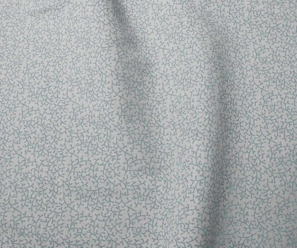 Phila True Blue  - Curtain fabric with Light Blue botanical print
