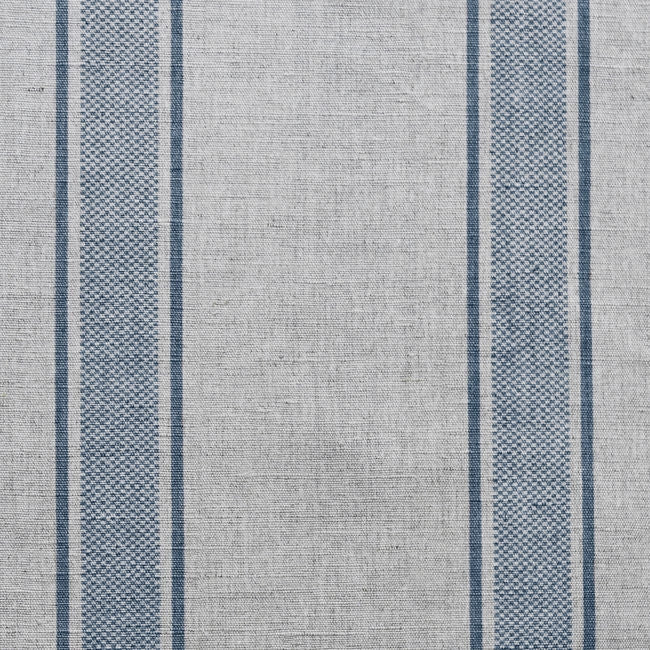 Bella True Blue - Curtain fabric with Blue stripes