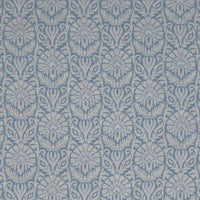 Krista True Blue - Curtain fabric with an abstract Blue floral pattern