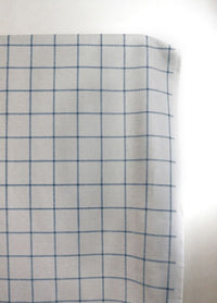 Tove True Blue - Checked fabric with Blue checks for curtains, roman blinds