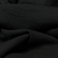 Ulrike Black, stonewashed linen cotton mix fabric
