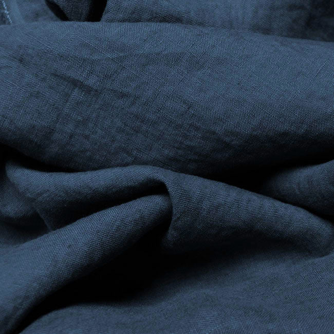 Ulrike Deep Sea - Stonewashed Dark Blue fabric