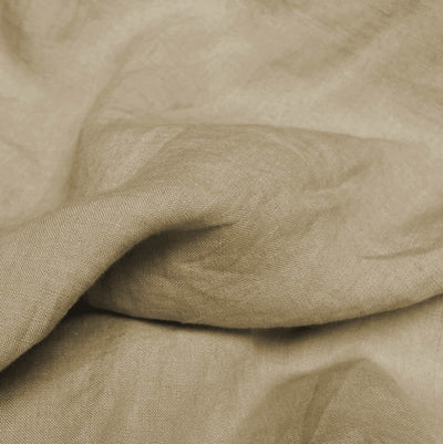 Ulrike Sand - Stonewashed blue linen cotton mix fabric, for curtains and blinds.