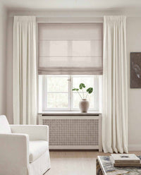 White Linen curtains blackout lined - pre-washed linen. Bianco White by Ada & Ina.