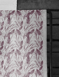 Fernia Wine - Fabric for curtains with Red pattern