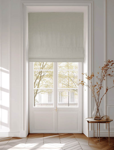 Light Grey cotton roman blind