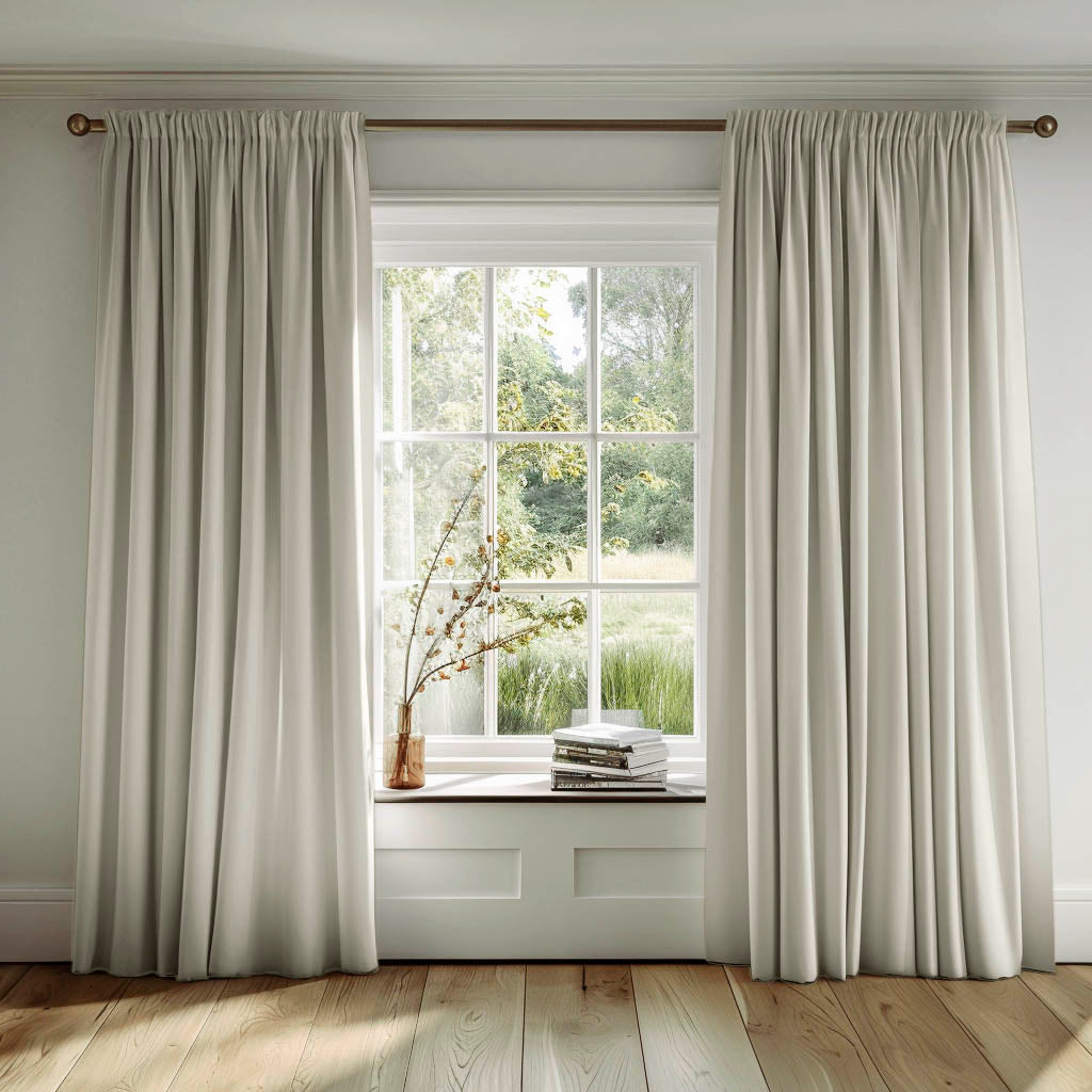 Light Grey cotton curtains