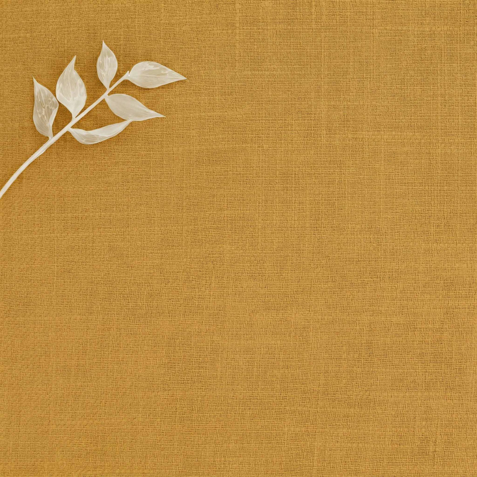 Yellow Linen Cotton fabric. Very soft. Enni Mustard by Ada & Ina