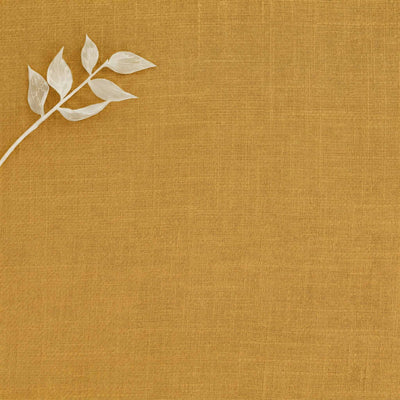Yellow Linen Cotton fabric. Very soft. Enni Mustard by Ada & Ina